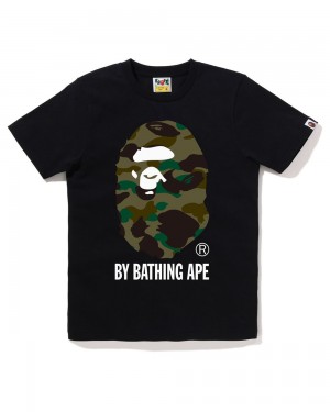 Camiseta Bape 1st By Bathing Ape Mujer Negros | 701-LMIWKC