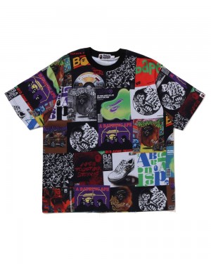 Camiseta Bape Album Monogram Hombre Multicolor | 903-DIKYRG