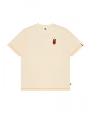 Camiseta Bape Baby Milo Hombre Blancos | 029-TDQJVL