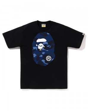 Camiseta Bape Big Ape Head Hombre Negros | 710-YICZJQ