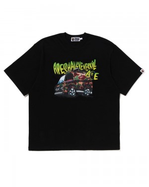 Camiseta Bape Car Estampados Hombre Negros | 315-ATJMEI