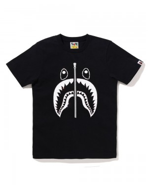 Camiseta Bape Crystal Stone Shark Mujer Negros | 910-FAJLTB