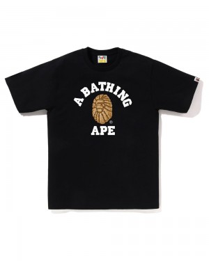 Camiseta Bape Jewels College Hombre Negros | 508-GLOXMB