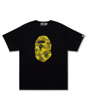 Camiseta Bape Radiation Big Ape Head Hombre Negros | 794-PJWZGM