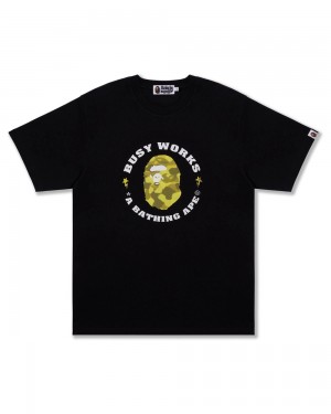 Camiseta Bape Radiation Busy Works Hombre Negros | 041-FBMWLX