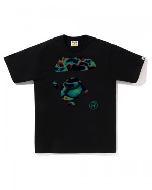 Camiseta Bape Thermography Ape Face Hombre Negros | 734-NUVMRA