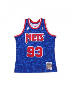 Camiseta Bape X M&N Brooklyn Nets Tank Hombre Azules | 876-IHNOEU