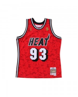 Camiseta Bape X M&N Miami Heat Jersey Tank Hombre Rojos Claro | 345-SVFUQX