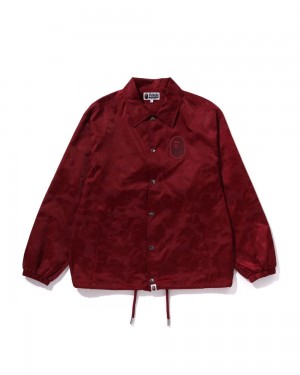 Chamarras Bape Tonal Solid Coach Hombre Vino | 651-SWOEDR