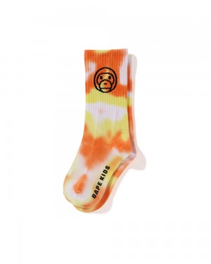 Otros Accesorios Bape Baby Milo Tie Dyed Rib Sock Niños Naranjas | 209-BLEKFQ