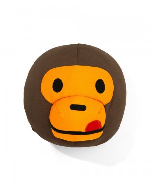 Otros Accesorios Bape Milo Head plush toy Hombre Marrom | 684-EVQKZC