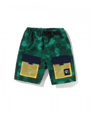 Pantalones Bape Mesh Pocket Shorts Niños Turquesa | 540-TDJCOF