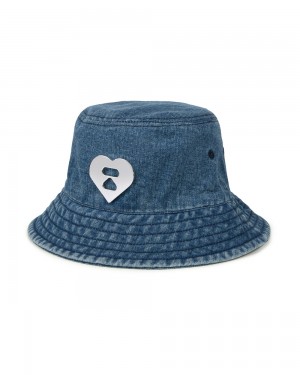 Sombreros Bape Denim bucket Mujer Azules | 912-PBYQXE