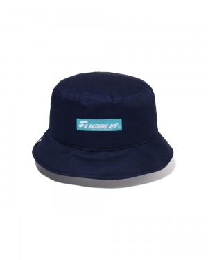 Sombreros Bape Half Mesh Bucket Hombre Azul Marino Azules | 798-WAXJHT