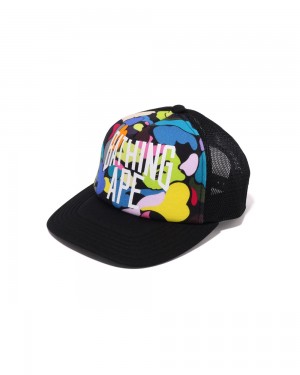 Sombreros Bape Multi Camo NYC Logo Mesh Hombre Negros | 576-SNMTJF