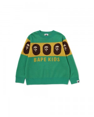 Tops Bape Ape Head Niños Verdes Claro | 430-RUWASE