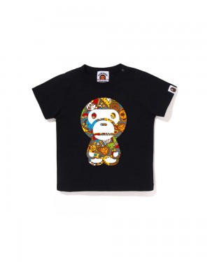 Tops Bape Babies Baby Milo Toy Box Big Baby Milo Niños Negros | 034-ODYHAQ