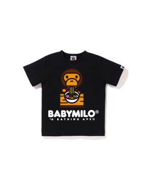 Tops Bape Baby Milo Noodle Niños Negros | 065-WHDNLI