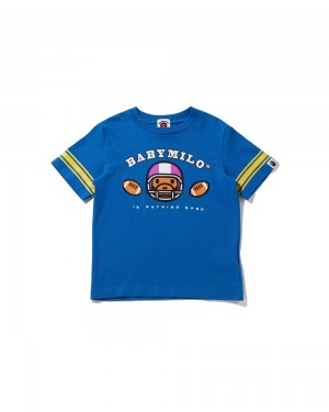 Tops Bape Football Baby Milo Niños Azules | 521-KQXBLI