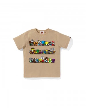 Tops Bape Milo A To Z Hoop Niños Beige | 927-UVCESQ