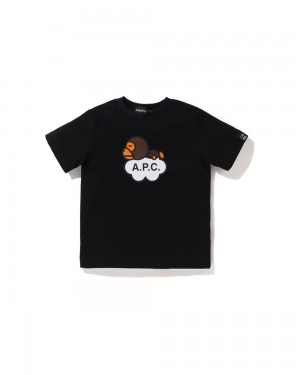 Tops Bape X A.P.C. Milo Niños Negros | 125-GKDVAN