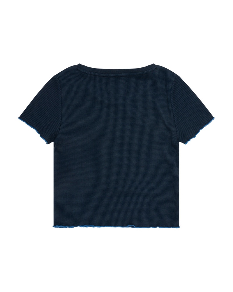 Blusa Bape Estampados short sleeve Mujer Azul Marino Azules | 298-SGTLXV