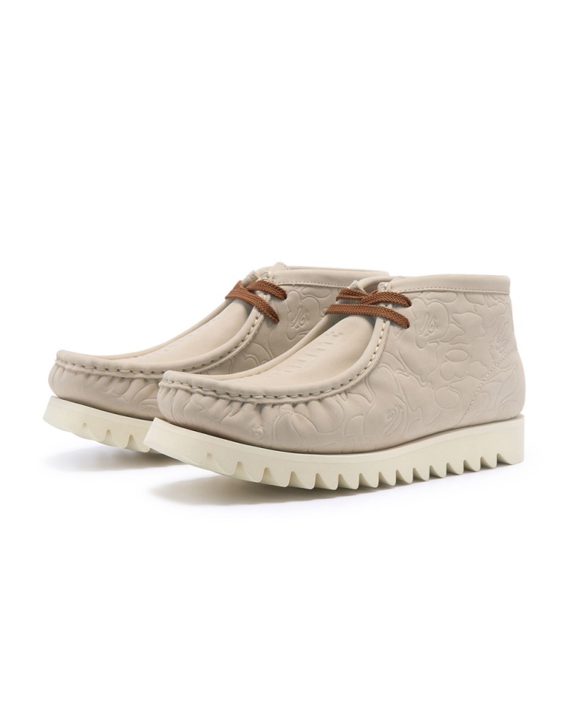 Botas Bape Manhunt #1 Hombre Beige | 631-IFAPWZ