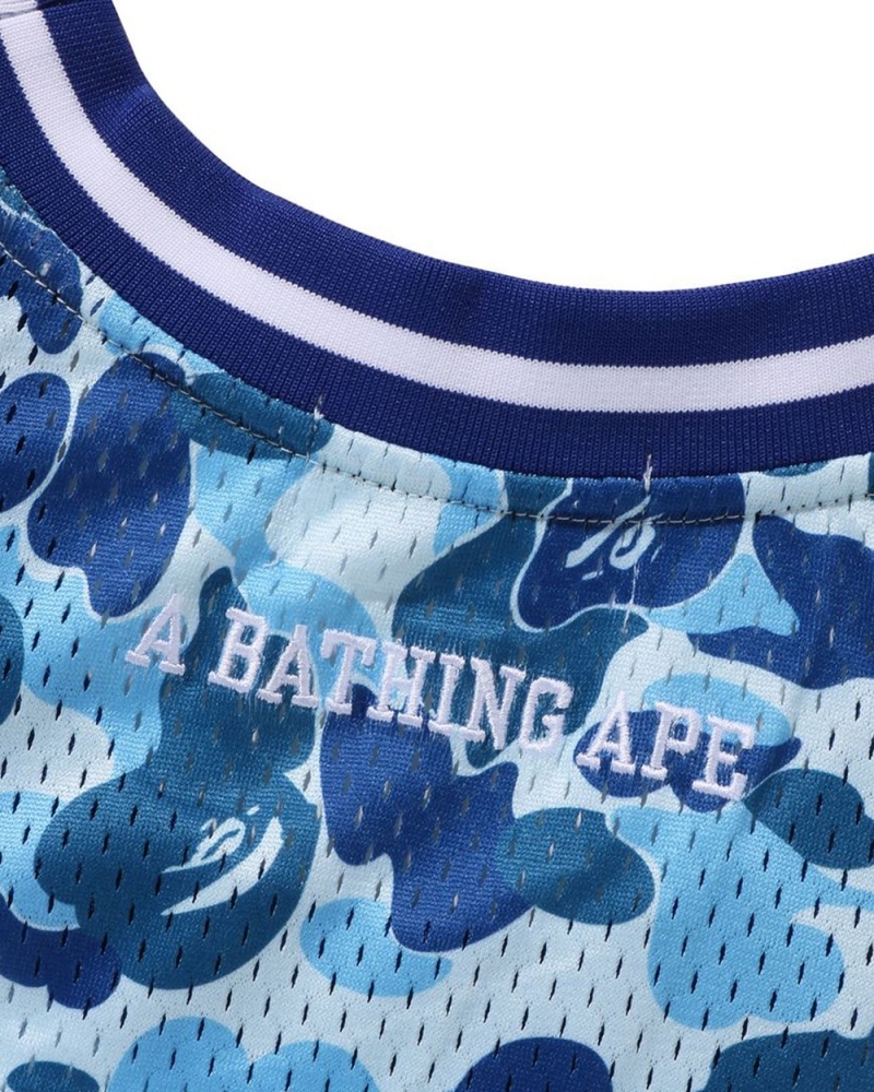 Camiseta Bape ABC Basketball Tank Hombre Azules Claro | 132-LHNZEJ