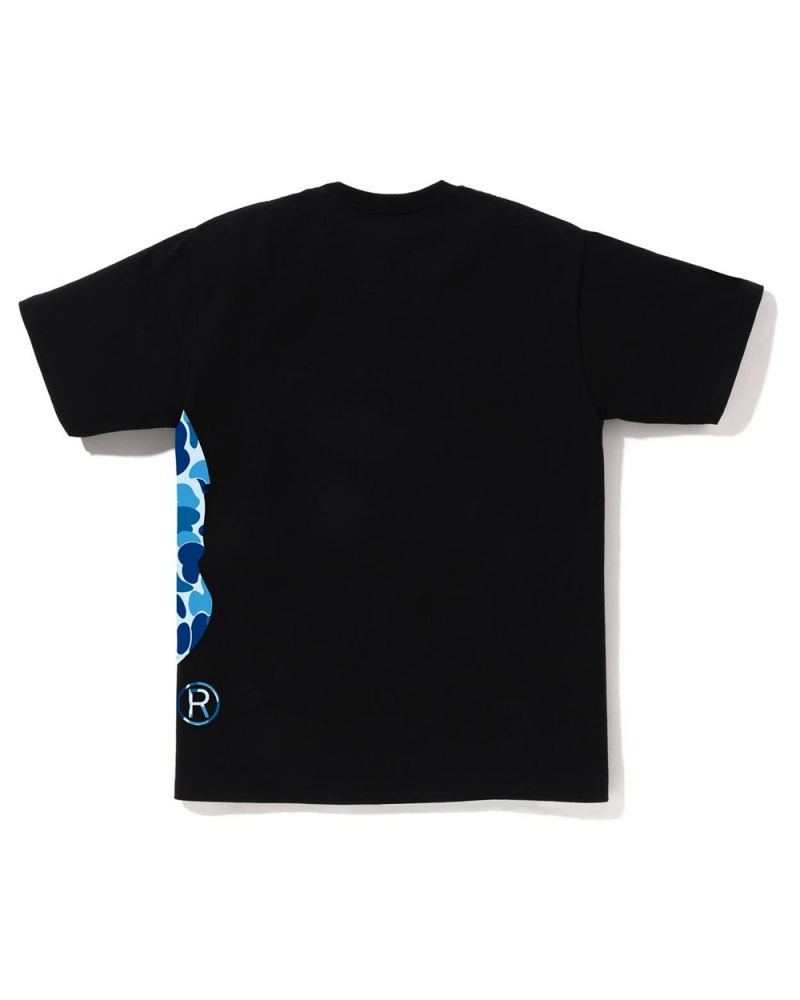 Camiseta Bape ABC Side Big Ape Head Hombre Negros | 724-QUTYJI