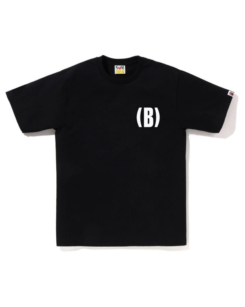 Camiseta Bape B One Point Hombre Negros | 749-XIZKVA