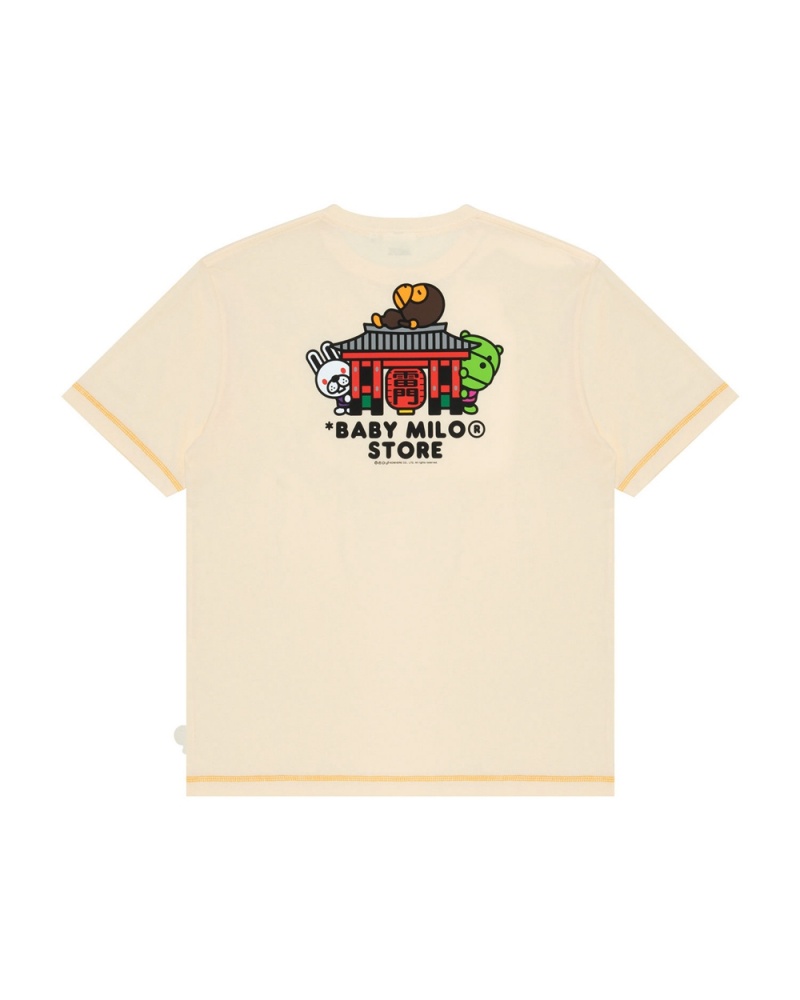 Camiseta Bape Baby Milo Hombre Blancos | 029-TDQJVL