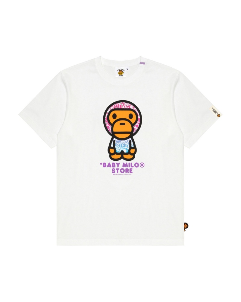 Camiseta Bape Baby Milo Mujer Blancos | 321-MWLJIQ