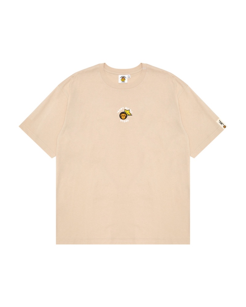 Camiseta Bape Baby Milo boxy fit Mujer Beige | 735-KISXBC