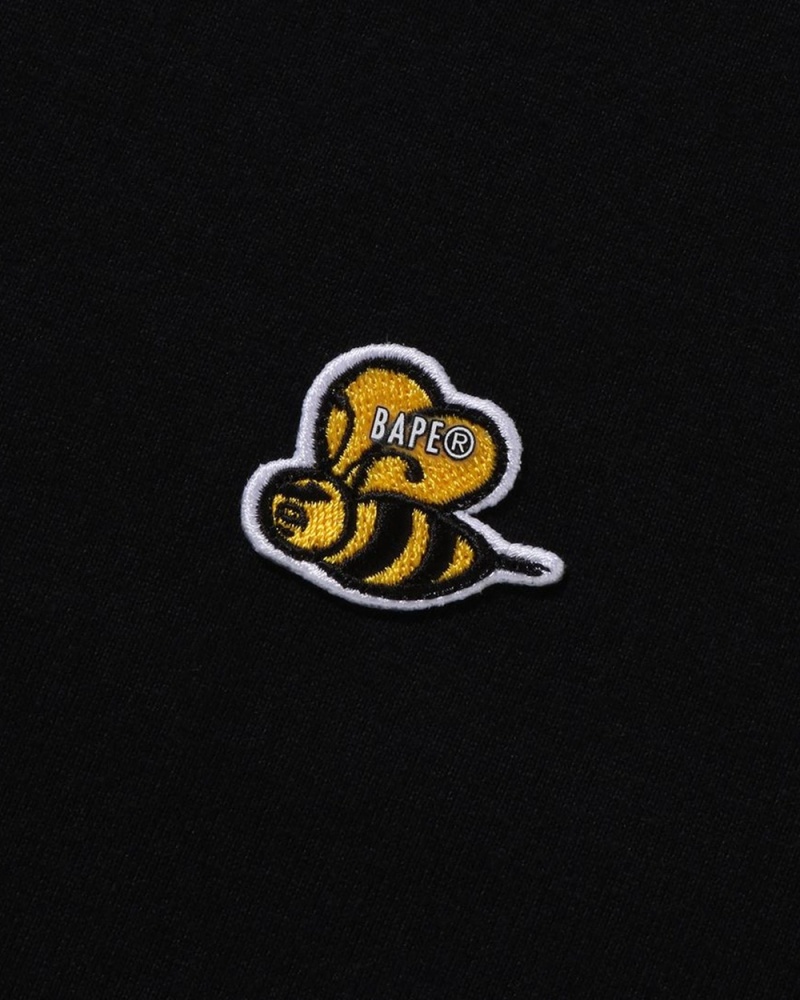 Camiseta Bape Bee One Point Hombre Negros | 651-WXYASC