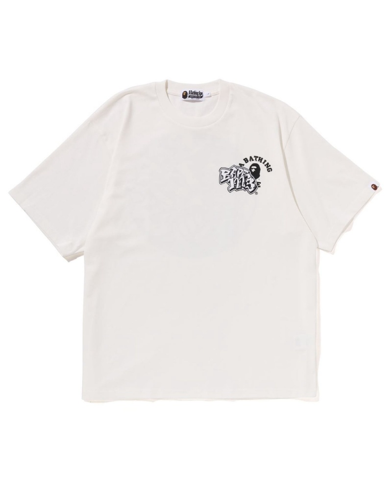 Camiseta Bape Comics Estampados Hombre Creme | 039-IPYXOC