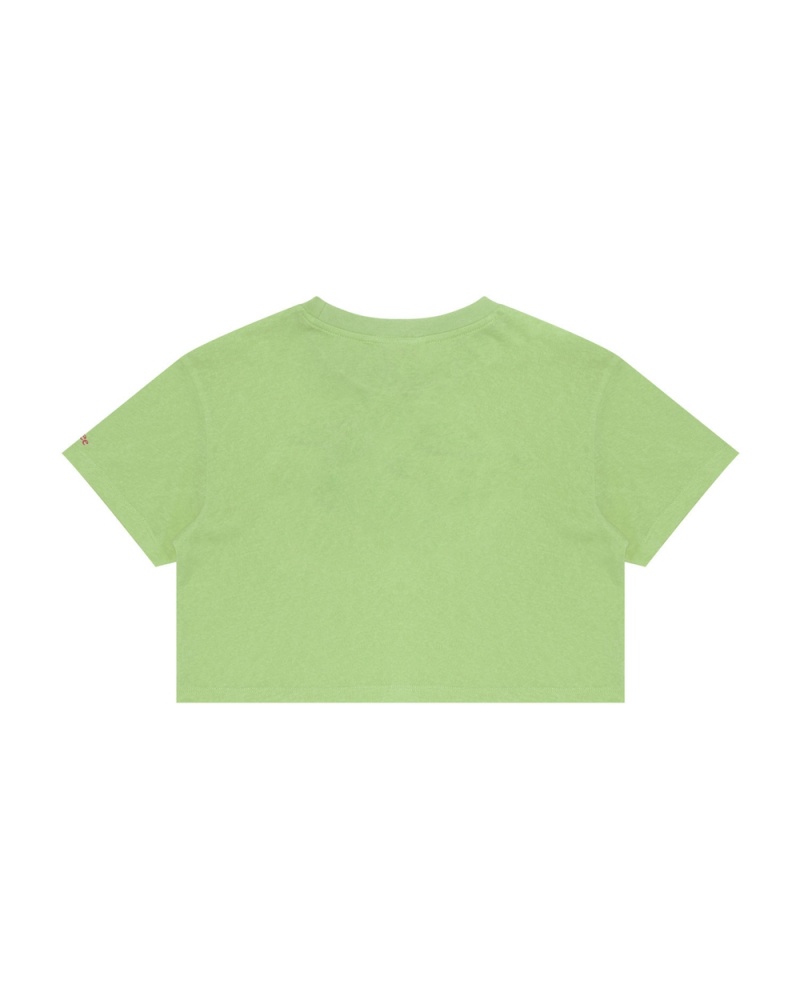 Camiseta Bape Estampados cropped Mujer Verdes | 316-DPYZGL