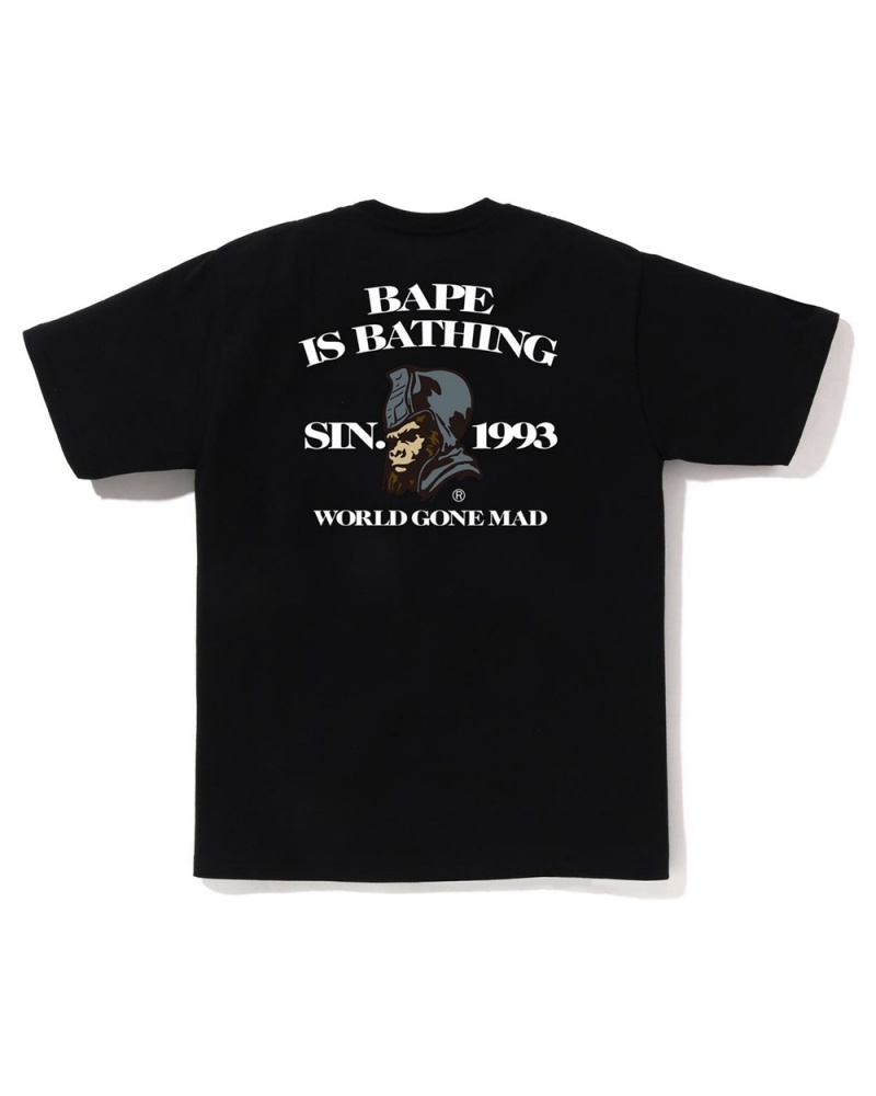 Camiseta Bape General Is Bathing Hombre Negros | 596-VCNTFR