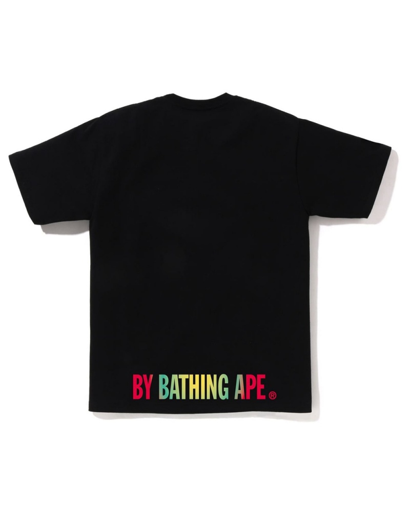 Camiseta Bape Gradation On Ape Face STA Hombre Negros | 924-TKQPFE