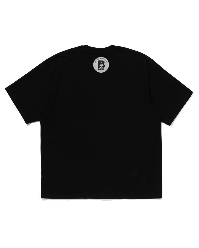 Camiseta Bape Head graphic Hombre Negros | 432-DNSRFK