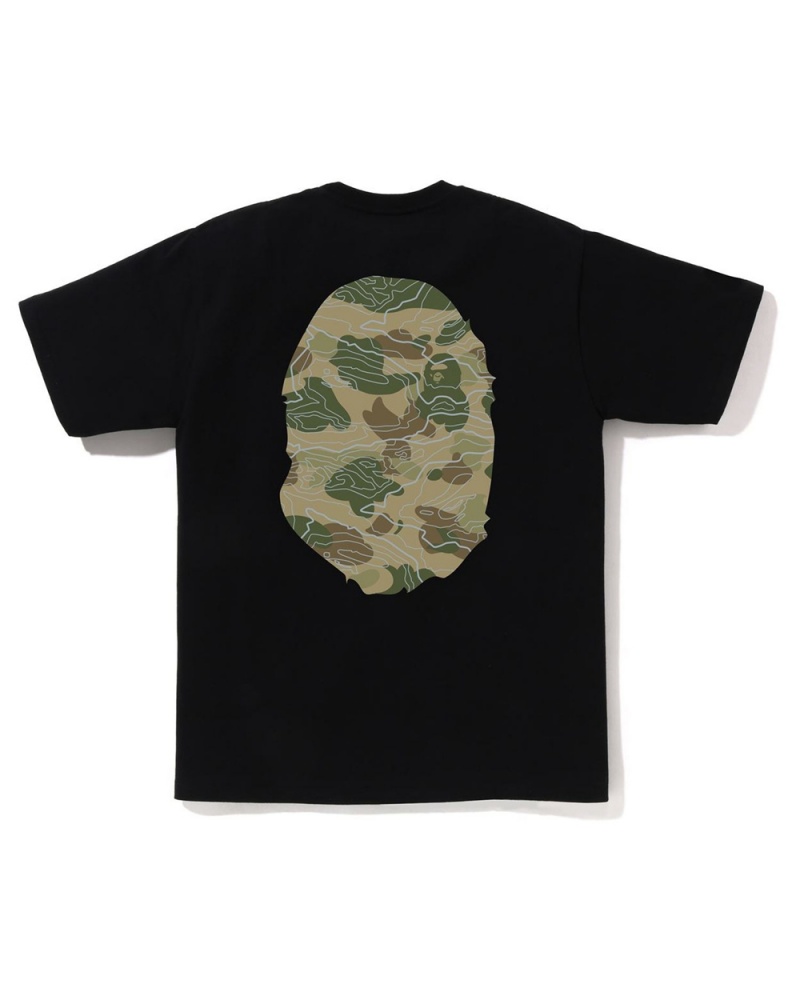 Camiseta Bape Layered Line Big Ape Hombre Negros | 429-UHSVGD