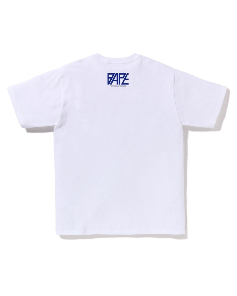 Camiseta Bape Logo Monogram Hombre Blancos | 813-YEAGHO