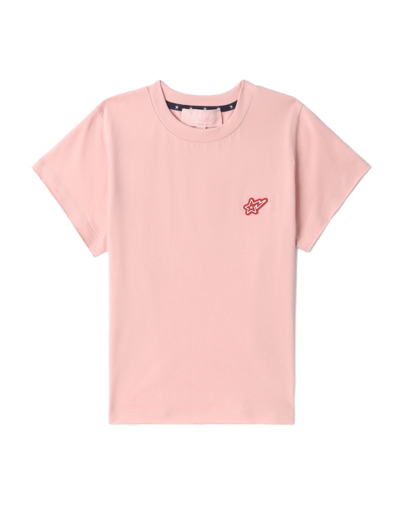 Camiseta Bape One-point Mujer Rosas | 328-BQHEFJ