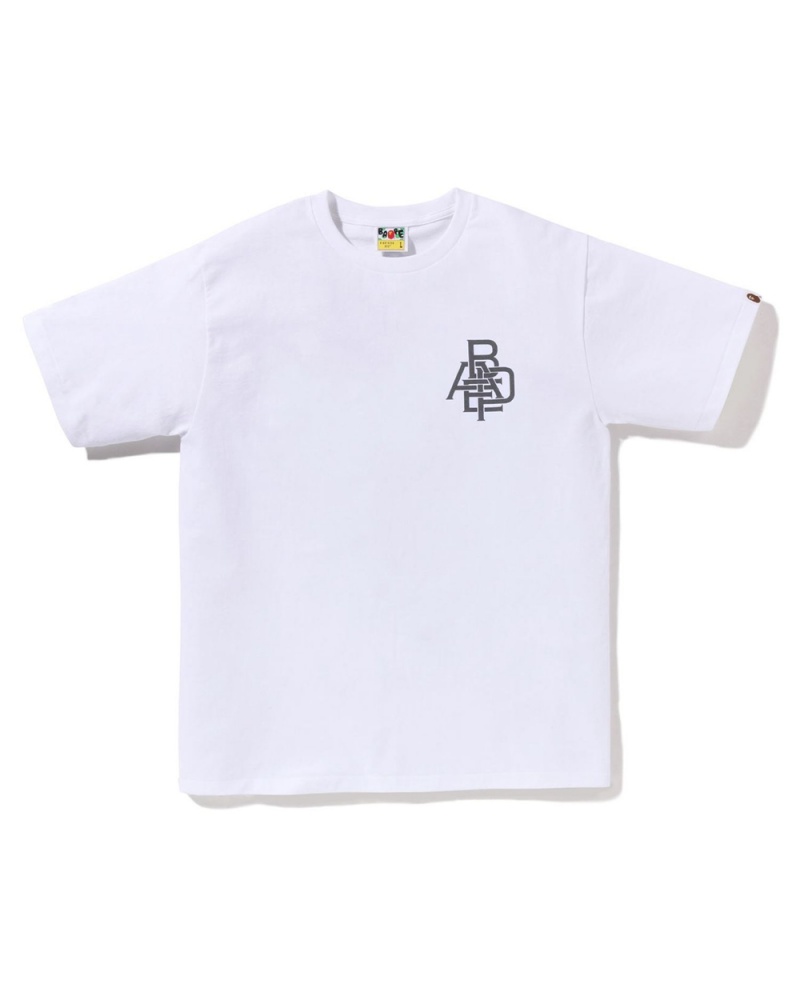 Camiseta Bape Pigment Logo Hombre Blancos | 426-NOGJCX