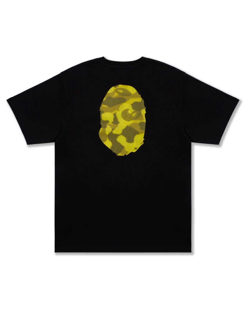 Camiseta Bape Radiation Big Ape Head Hombre Negros | 794-PJWZGM