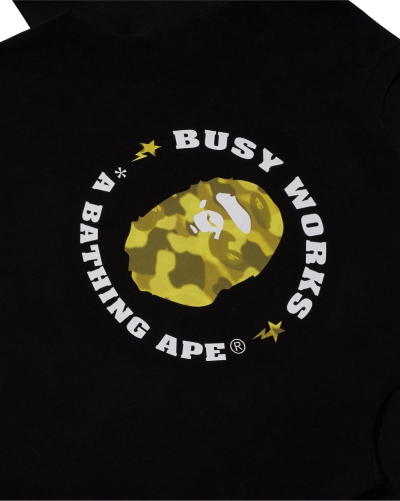 Camiseta Bape Radiation Busy Works Hombre Negros | 041-FBMWLX