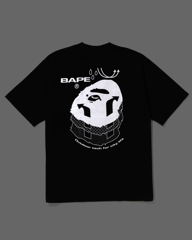 Camiseta Bape Reflective Print Hombre Negros | 065-OFLAEY