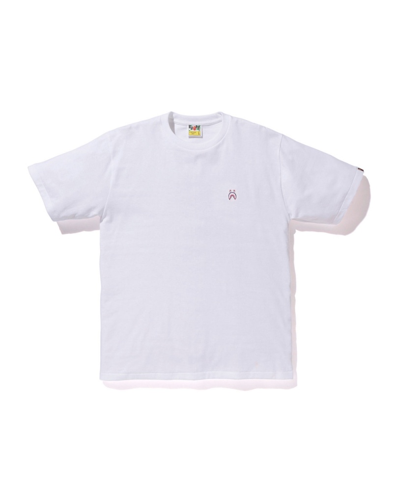 Camiseta Bape Shark One Pointe Hombre Blancos | 562-RBVGWM