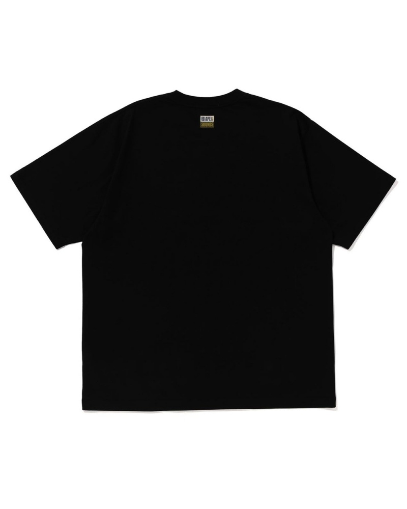 Camiseta Bape Sounds Hombre Negros | 982-UTFSVN