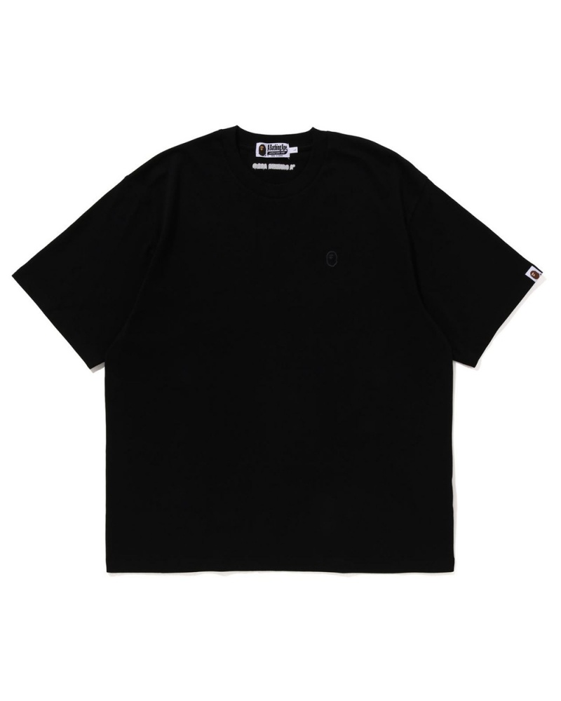 Camiseta Bape Tonal Ape Head One Point Hombre Negros | 931-CKFSLV