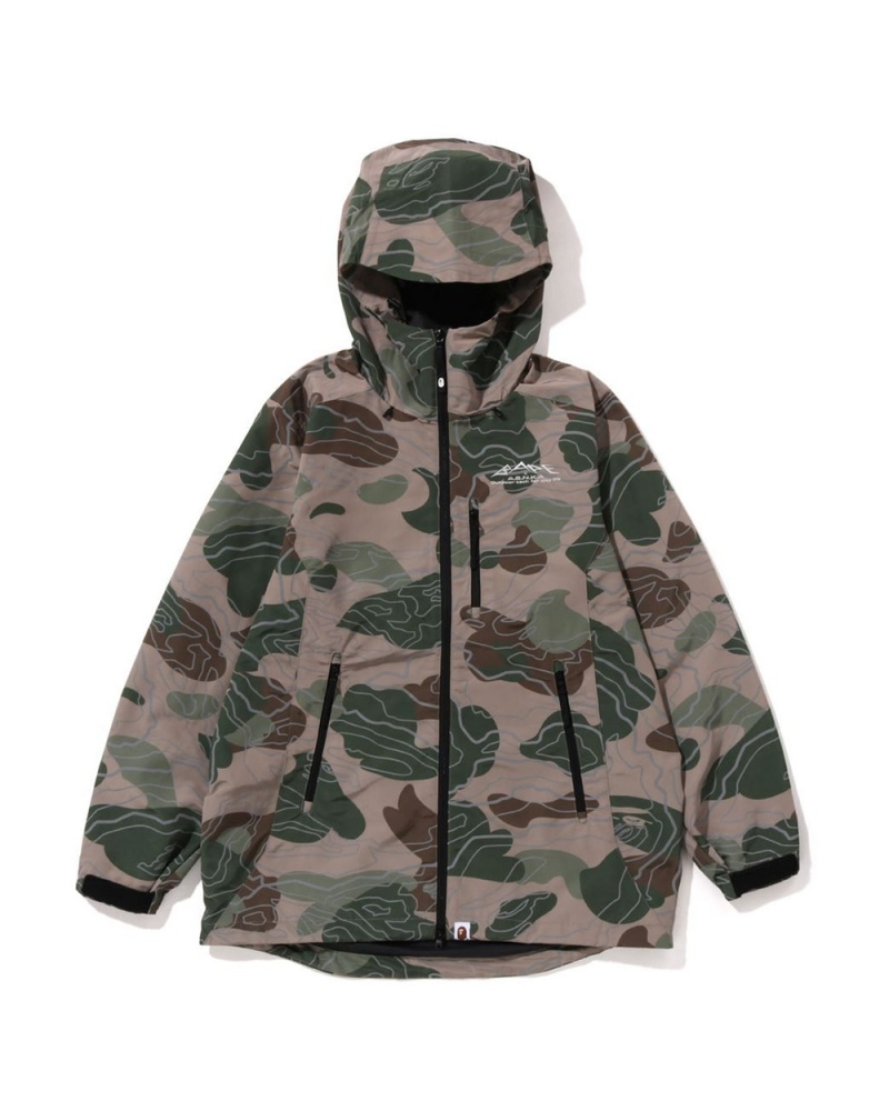 Chamarras Bape Layered Line Shell Hombre Grises Marrom | 956-RLSMAH